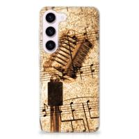 Samsung Galaxy S23 | Siliconen hoesje | met foto Bladmuziek