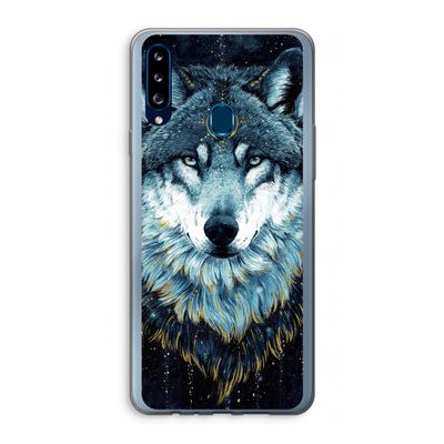Darkness Wolf: Samsung Galaxy A20s Transparant Hoesje