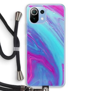 Zweverige regenboog: Xiaomi Mi 11 Lite Transparant Hoesje met koord