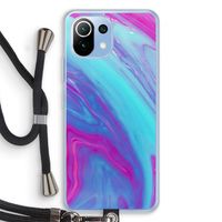 Zweverige regenboog: Xiaomi Mi 11 Lite Transparant Hoesje met koord