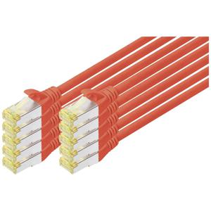 Digitus DK-1644-A-030-R-10 RJ45 Netwerkkabel, patchkabel CAT 6A S/FTP 3.00 m Rood 1 stuk(s)