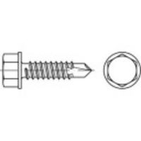 TOOLCRAFT TO-5441352 Zelfborende schroef 6.3 mm 50 mm Buitenzeskant Staal Galvanisch verzinkt 250 stuk(s) - thumbnail