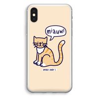 Miauw: iPhone X Transparant Hoesje