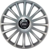 4-Delige J-Tec Wieldoppenset Grand Prix SR 15-inch zilver + chroom ring PP4095SR