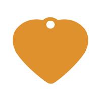 Naamplaatje voor halsband Imarc Heart Oranje