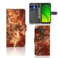 Motorola Moto G7 Power | Bookcase | Marmer Bruin | Portemonnee hoesje