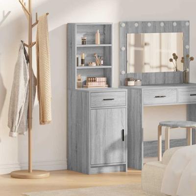 Highboard met lade Grijs sonoma 40 x 40,5 x 135 cm Bewerkt hout