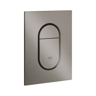 Bedieningsplaat Grohe Arena Cosmopolitan S WC DF 13x17,2cm Hard Graphite Geborsteld
