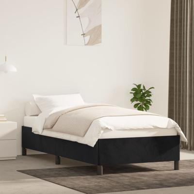 Bedframe fluweel zwart 90x200 cm