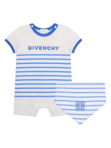 Givenchy Kids pyjama en coton à logo brodé - Bleu