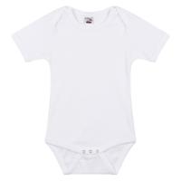 Basic rompertje - wit - voor babys - kleding - katoen