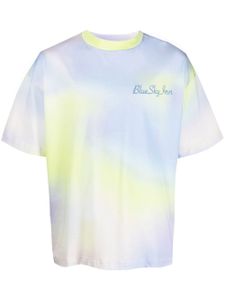 BLUE SKY INN t-shirt tie-dye à logo imprimé - Jaune