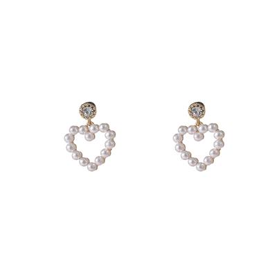 Day&Eve Oorbellen Small Pearly Heart | Goud