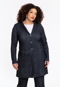 Yoek Lange blazer DENIM | Zwart | Maat 54/56