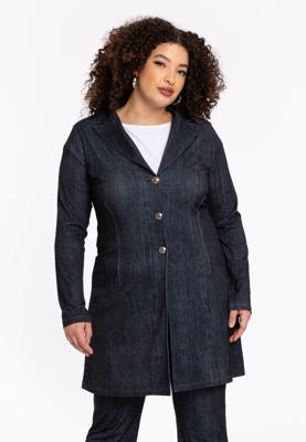 Yoek Lange blazer DENIM | Zwart | Maat 46/48