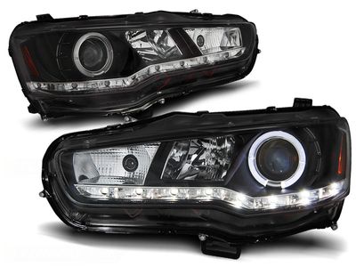 Tuning-Tec Koplampen met parkeerlicht MITSUBISHI LANCER 8 08- ZWART