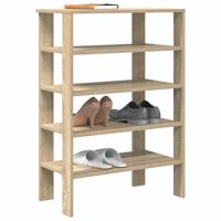VidaXL Schoenenrek 61x32x87,5 cm bewerkt hout sonoma eikenkleurig VidaXL Schoenenrek 61x32x87,5 cm bewerkt hout sonoma eikenkleurig