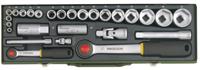 PROXXON Socket wrench set 1/2"+1/4" (27 pcs.)