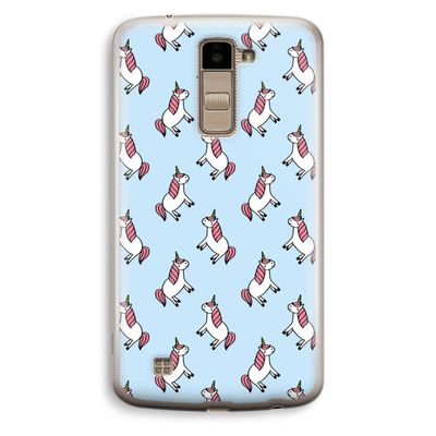 Eenhoorns overal: LG K10 (2016) Transparant Hoesje