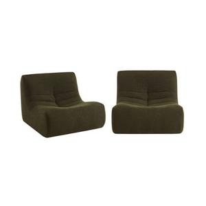 sweeek - Modulaire stoel één zitplaats textuur bouclé (set van 2)