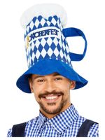 Bierhoed Oktoberfest Blauw Wit