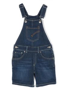 DONDUP KIDS salopette en jean à patch logo - Bleu