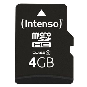 Intenso 4 GB Micro SDHC-Card microSDHC-kaart 4 GB Class 4 Incl. SD-adapter