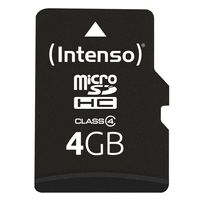Intenso 4 GB Micro SDHC-Card microSDHC-kaart 4 GB Class 4 Incl. SD-adapter - thumbnail