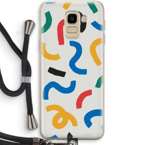 Illustratieve pop 2: Samsung Galaxy J6 (2018) Transparant Hoesje met koord