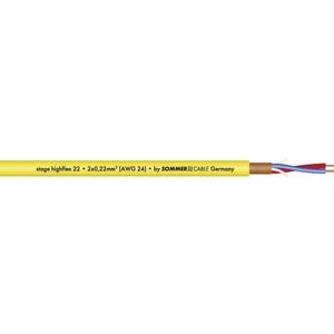 Sommer Cable 200-0007 Microfoonkabel 2 x 0.22 mm² Geel per meter