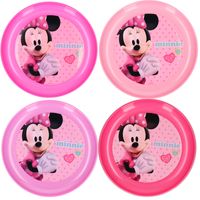 4x Plastic Disney Minnie Mouse bordjes - thumbnail