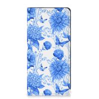 Smart Cover voor Samsung Galaxy Xcover 7 Flowers Blue