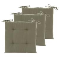Hespiride Stoelkussen Altea - 3x - 40 x 40 cm - groen - polyester - tuinkussen
