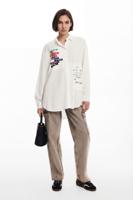 Overhemd met letterprint - WHITE - XL