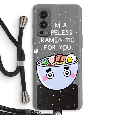 I'm A Hopeless Ramen-Tic For You: OnePlus Nord 2 5G Transparant Hoesje met koord