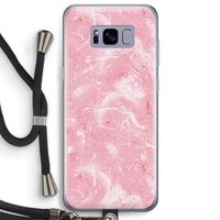 Abstract Painting Pink: Samsung Galaxy S8 Plus Transparant Hoesje met koord