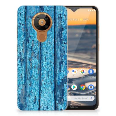 Nokia 5.3 | Bumper Hoesje | Wood Blue