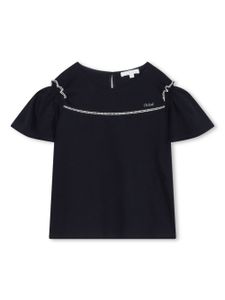 Chloé Kids blouse à fronces - Bleu