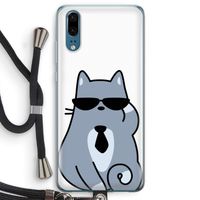 Cool cat: Huawei P20 Transparant Hoesje met koord