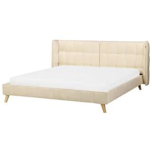 Beliani - SENLIS - Tweepersoonsbed - Beige - 180 x 200 cm - Fluweel