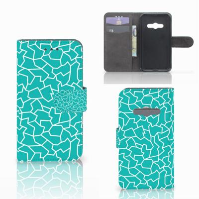 Samsung Galaxy Xcover 3 | Xcover 3 VE Hoesje Cracks Blue