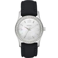 Horlogeband DKNY NY8370 Leder Zwart - thumbnail