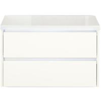 Dante Badmeubelset 80 cm - Wit Hoogglans - Wastafelbovenblad