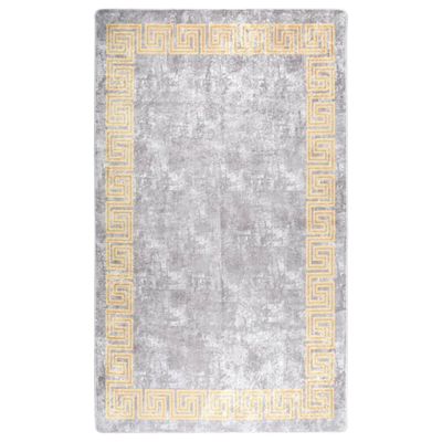 VidaXL Vloerkleed wasbaar anti-slip 120x180 cm grijs