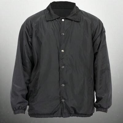 Mens Camo Lilac Fleece Lined Wind-Proof Snap Button Coach Jacket Black / XL