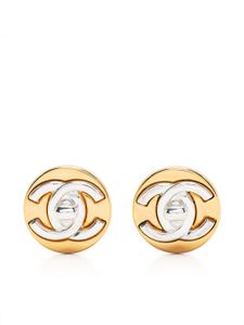 CHANEL Pre-Owned boucles d'oreilles CC Turn-lock à clips (1997)