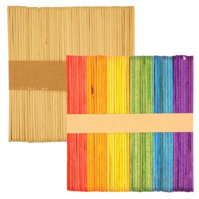 Knutselstokjes houtjes - 200x - houten ijsstokjes - mix kleuren - 11 cm - hobby artikelen
