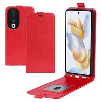 Honor 90 Verticale Flip Hoesje met Kaartsleuf - Rood