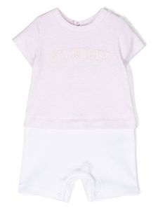 Givenchy Kids combishort à logo appliqué - Rose