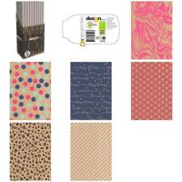 Inpakpapier IG Group Printed Kraft 200x70cm assorti | 60 stuks